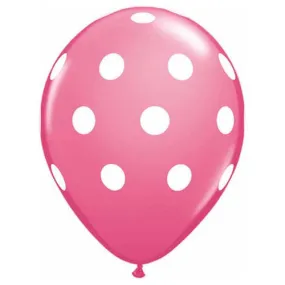 11 inch BIG POLKA DOTS - ROSE