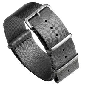 1973 British Military Watch Strap: ARMOURED - Admiralty Grey, Satin