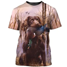 3D Dog T Shirts, Boykin Spaniel Duck Hunting All Over Print T-Shirt, Gift For Pet Loves