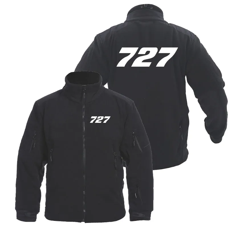 727 Flat Text Designed Fleece Military Jackets (Customizable)