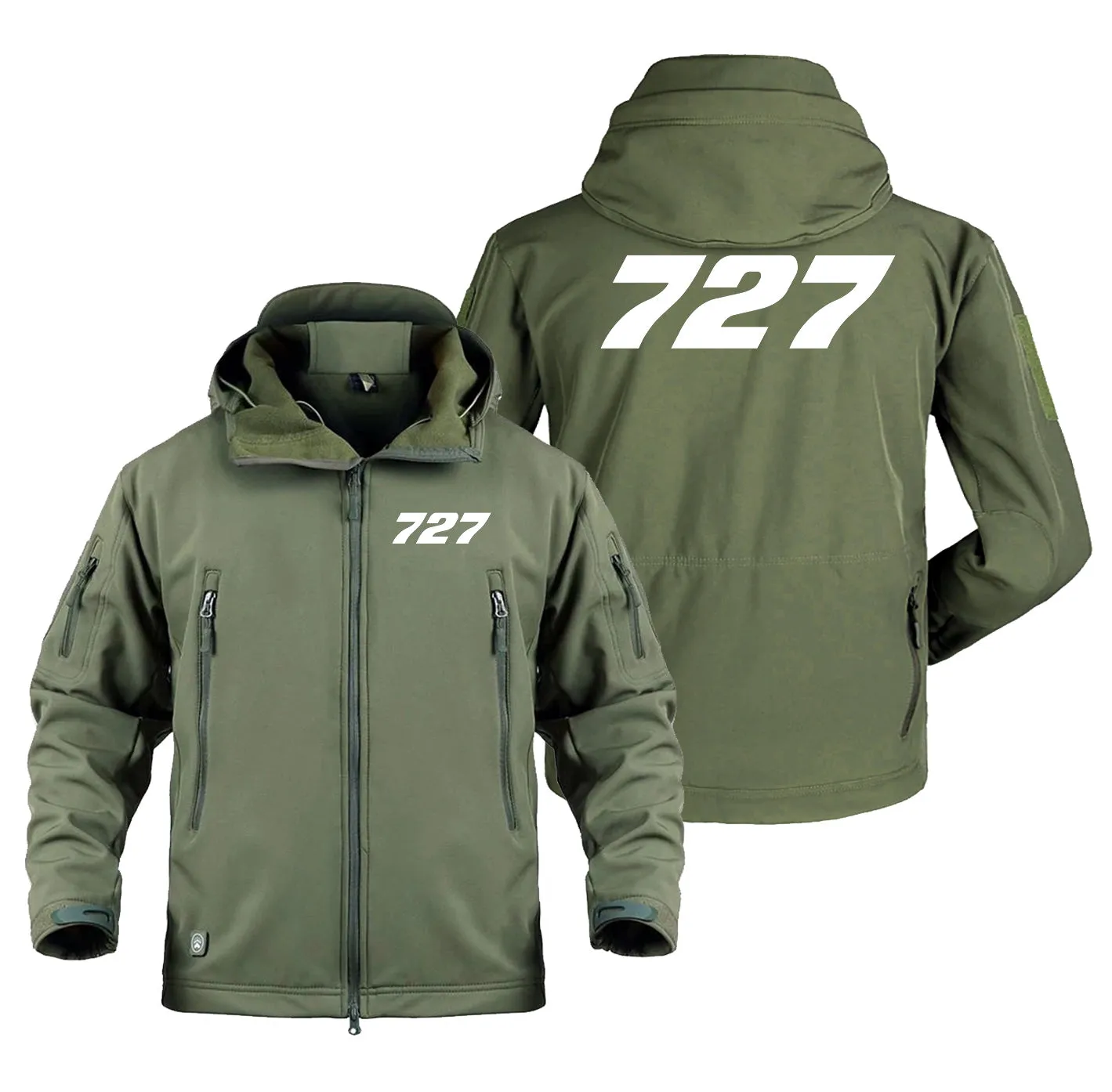 727 Flat Text Designed Military Jackets (Customizable)