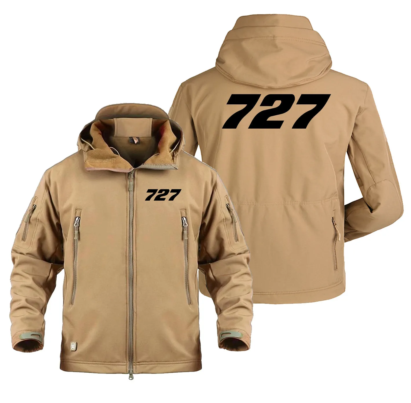 727 Flat Text Designed Military Jackets (Customizable)