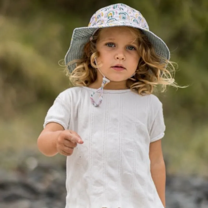 Acorn Floppy Hat - Falling Rainbow