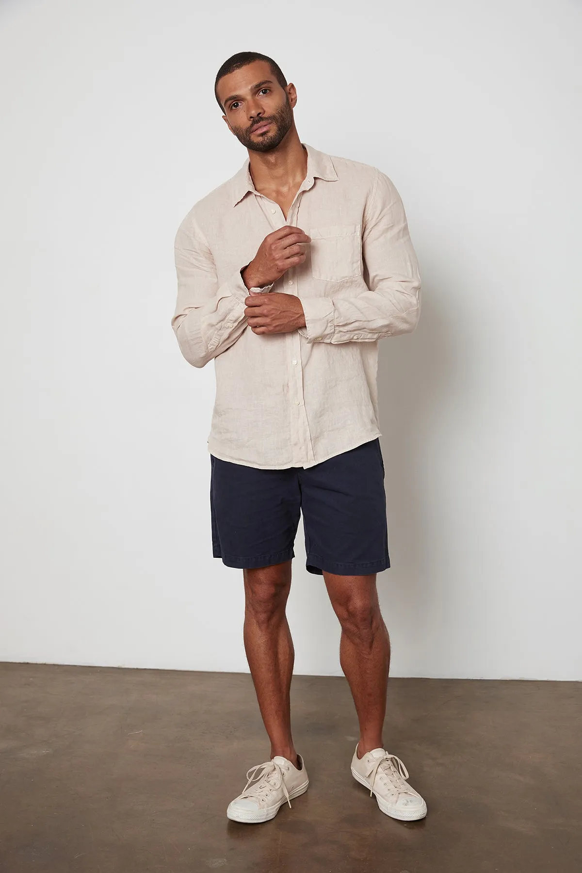 BENTON LINEN BUTTON-UP SHIRT