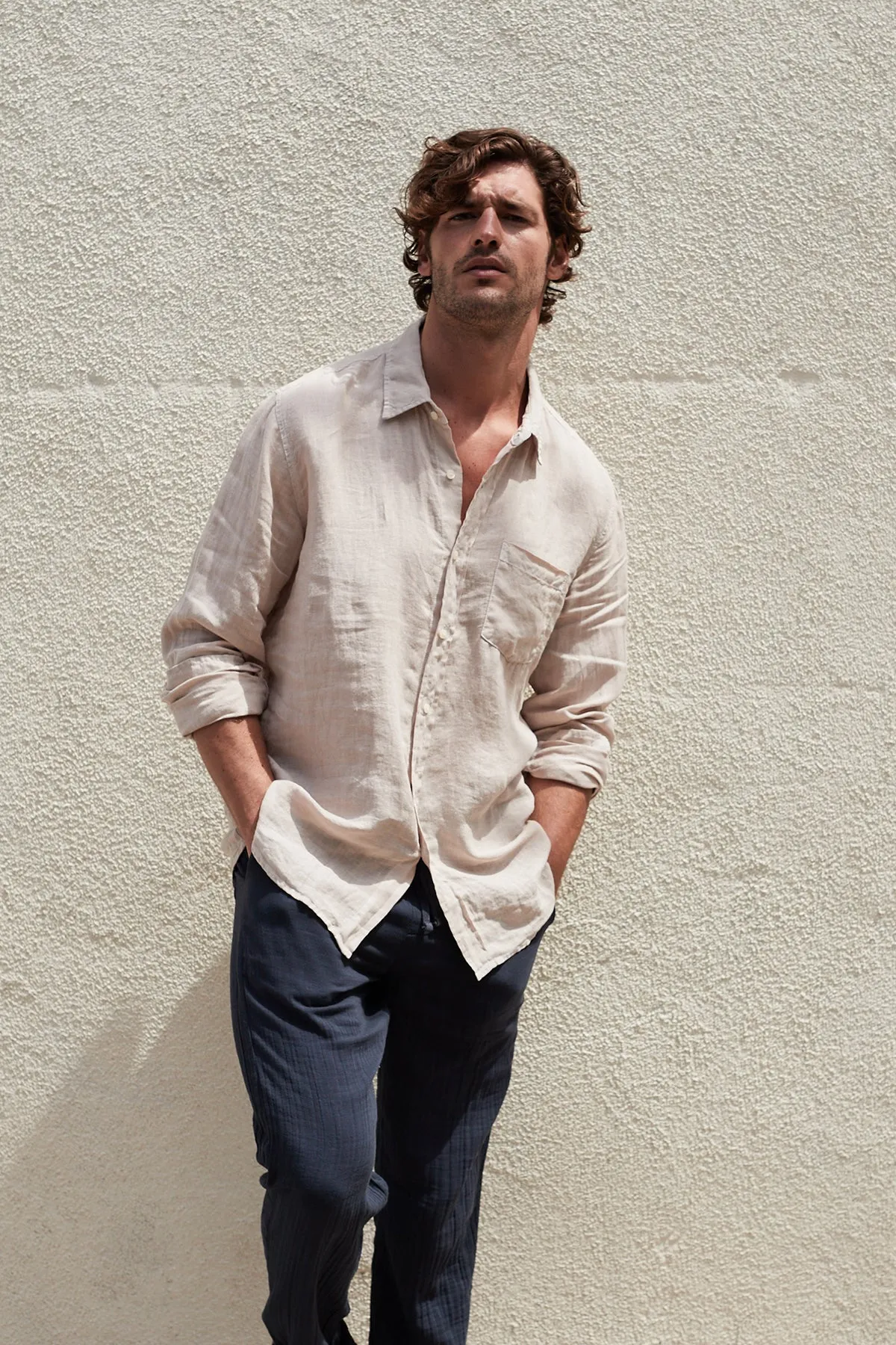 BENTON LINEN BUTTON-UP SHIRT