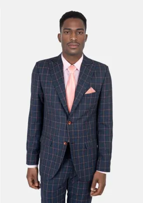 Bryant Spruce Blue Flannel Windowpane Suit