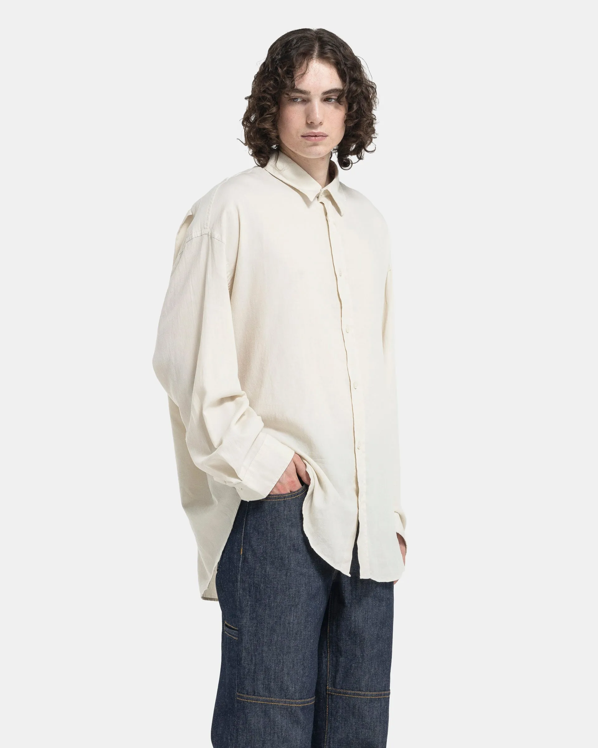 Button-Up Shirt in Off-White