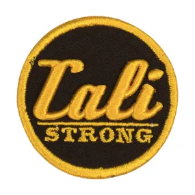 CALI Strong Brown Gold Black Round 3D Hook-and-Loop Morale Patch