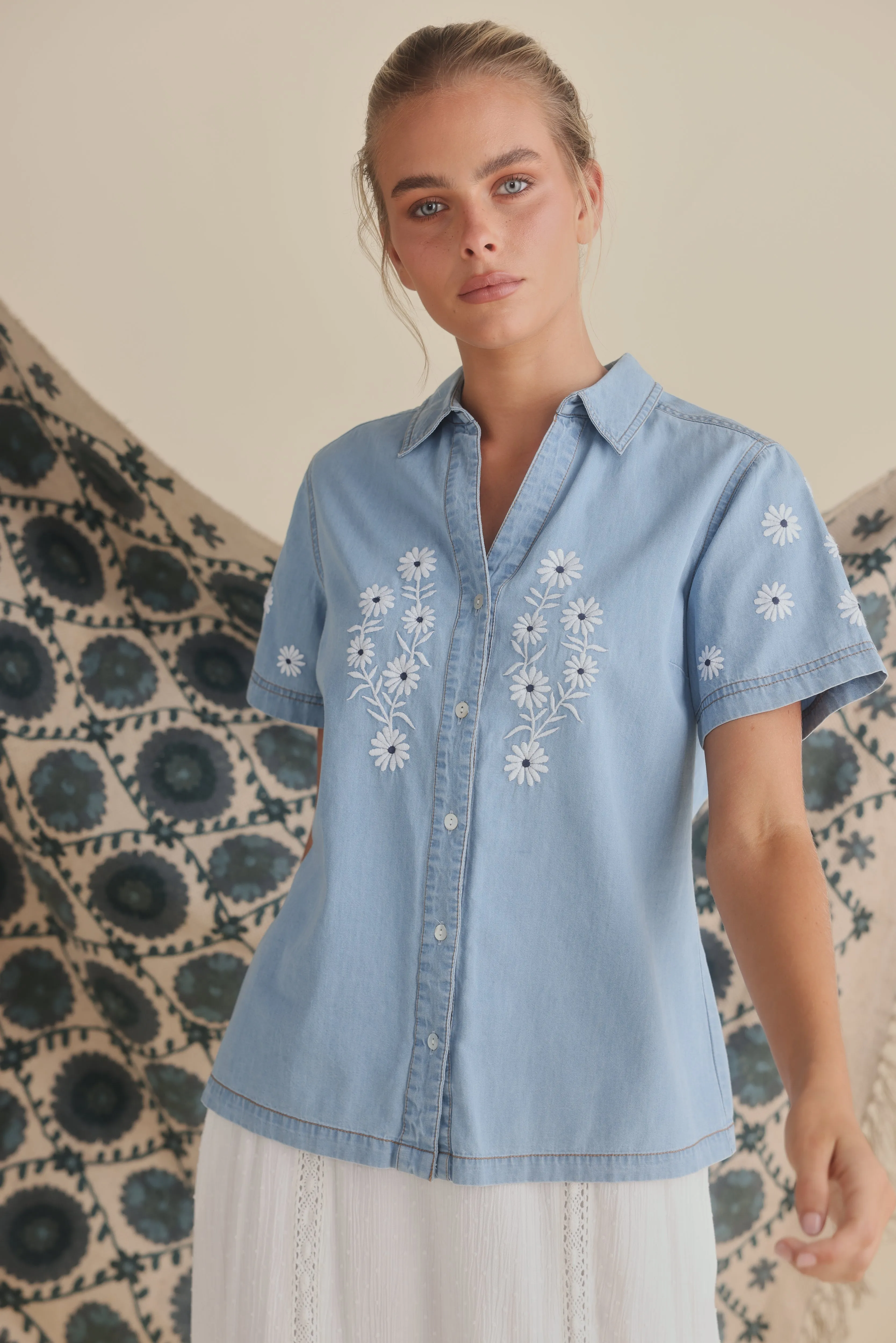 CeCe Denim Shirt - Light Denim