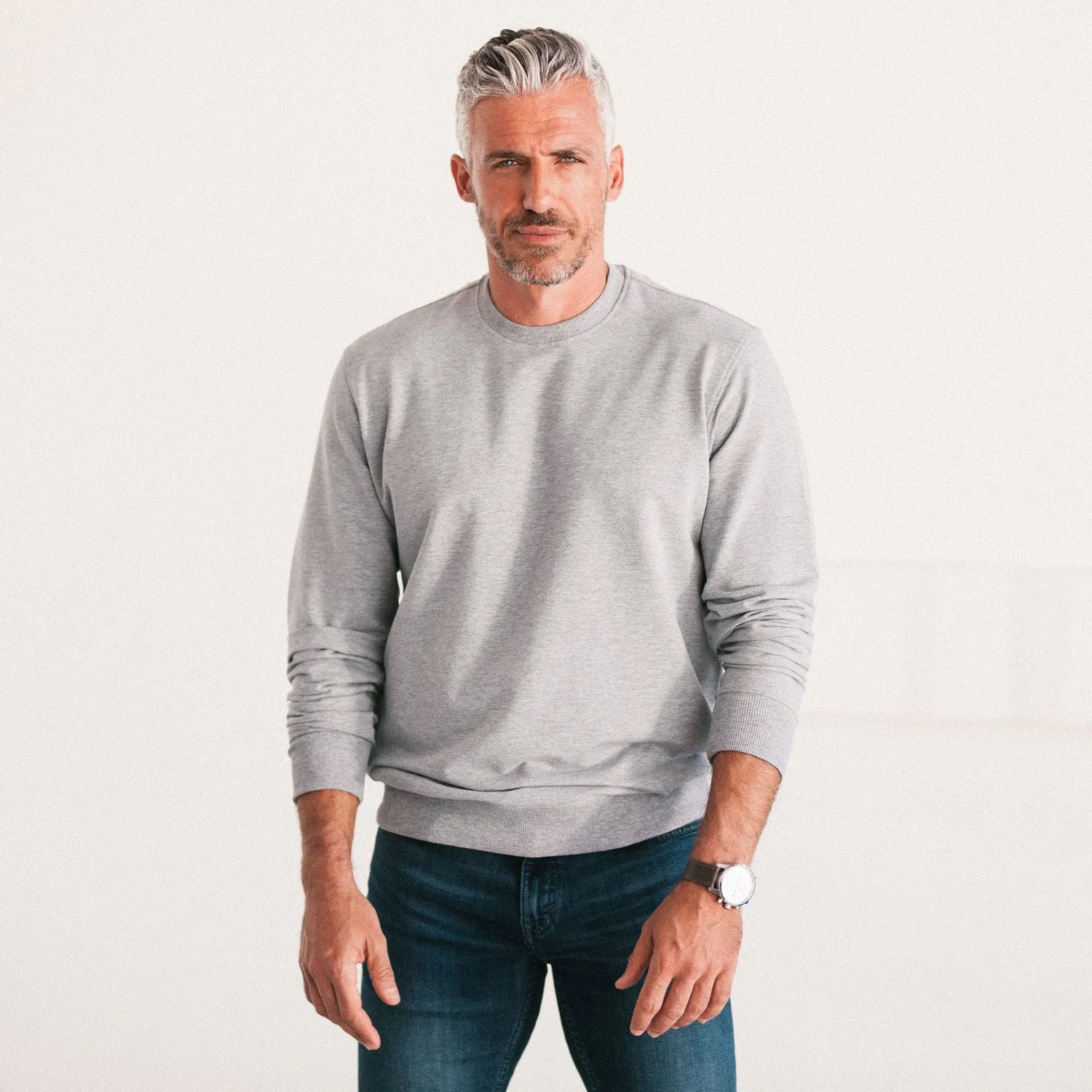 Essential Sweatshirt –  Granite Gray Melange French Terry