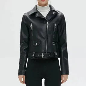 Faux PU Leather Jacket