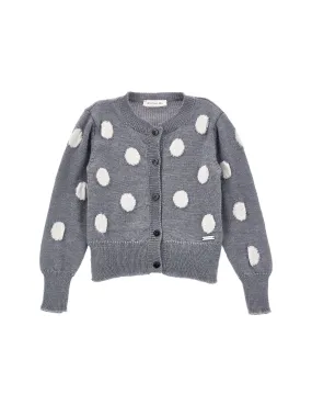 Grey Polka-dot Cardigan