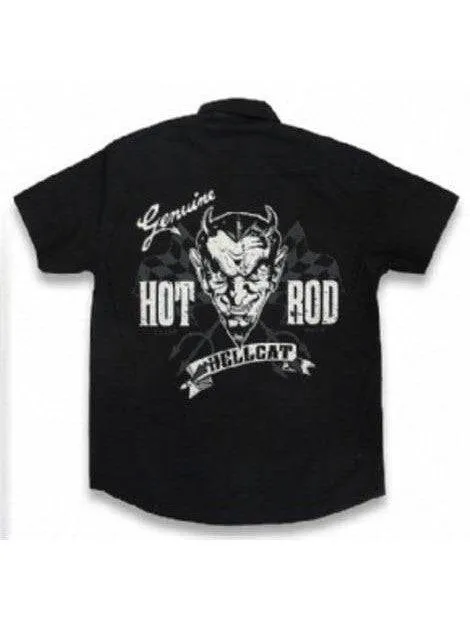 HOTROD HELLCAT BUTTON UP WORK SHIRT GENUINE DEVIL