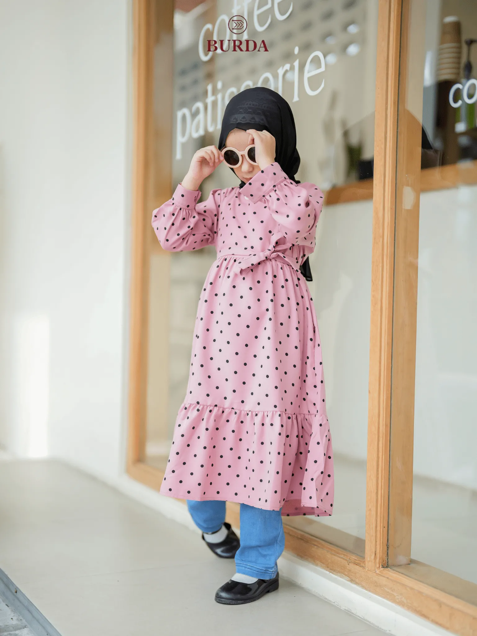 Kid's Pink Polka Dot Dress