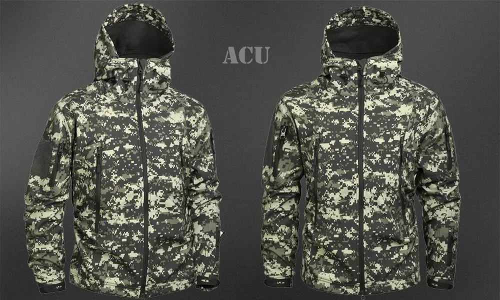 Men's Military Camouflage Fleece Army Jacket/Windbreakers