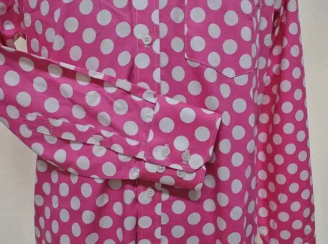 Polka Dot Shirt | Pink and White Polka Dot Shirt for Men