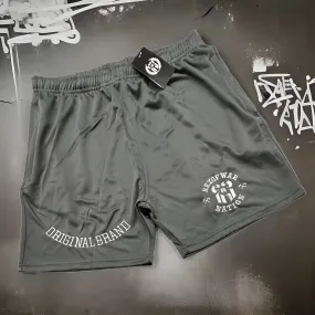 *REZOFWAR NATION* (Grey-White) Activewear shorts