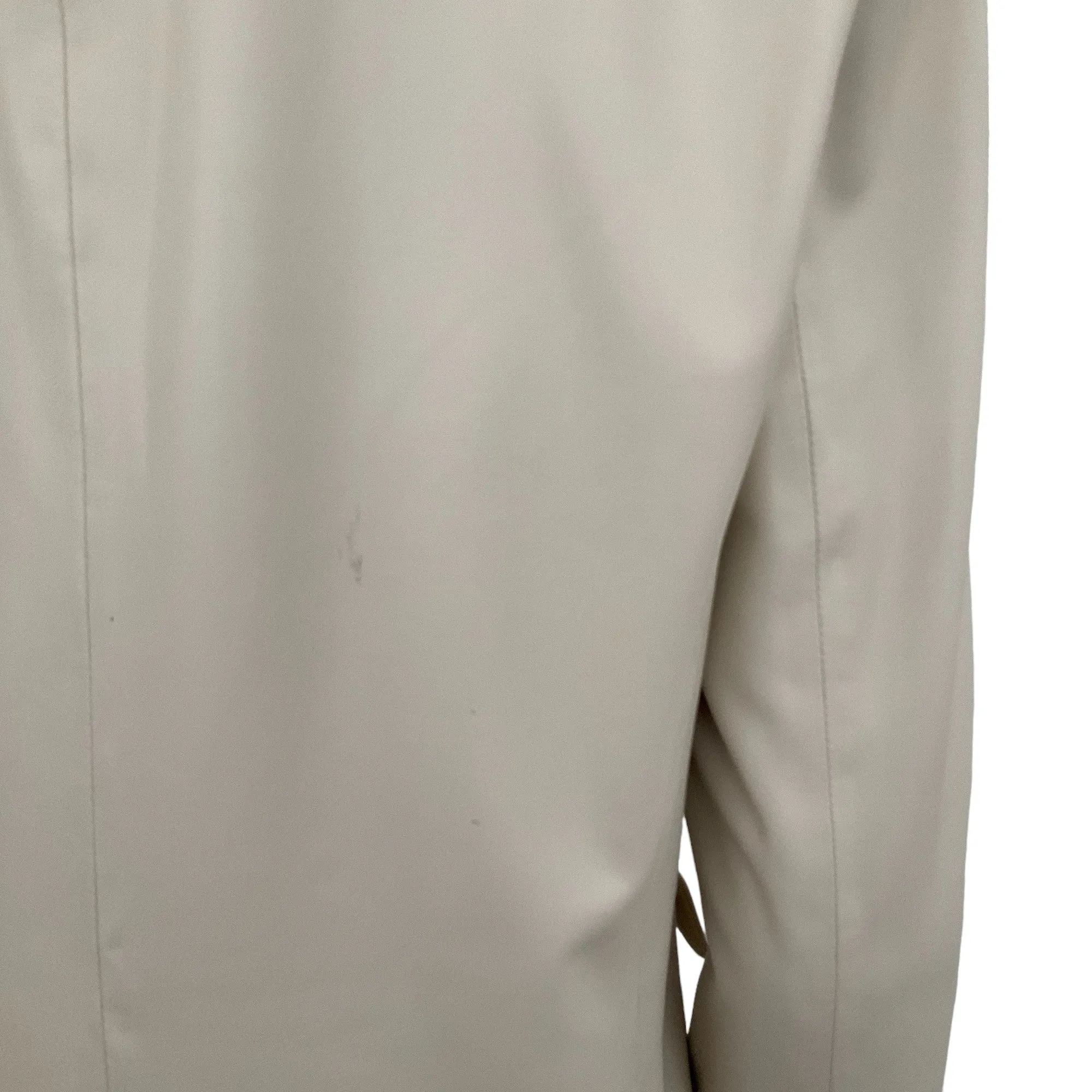 Veronica Beard Ivory Faux Leather Dickey Jacket