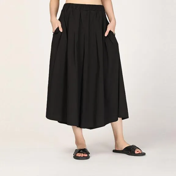 Wide Legs Black Summer Women Casual Harem Pants HD971319